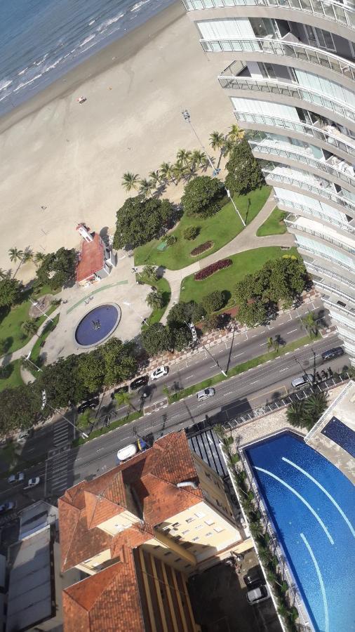 Maravilhoso Apto Vista Mar Jacuzzi Wi Fi Pé Areia Santos  Esterno foto