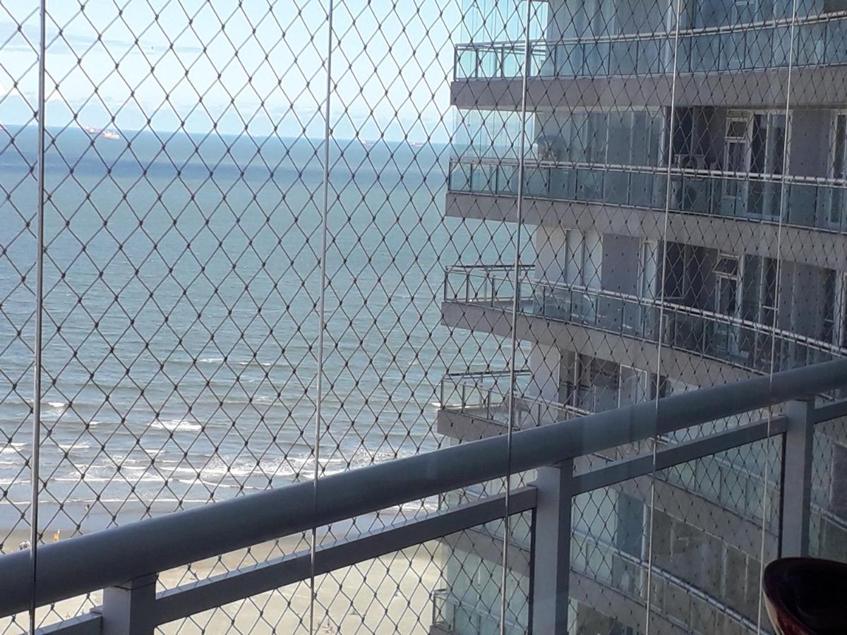 Maravilhoso Apto Vista Mar Jacuzzi Wi Fi Pé Areia Santos  Esterno foto