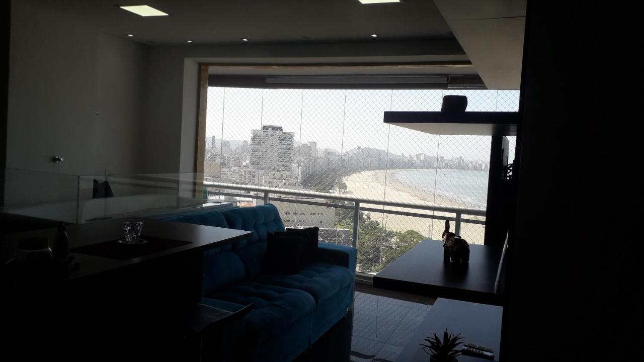Maravilhoso Apto Vista Mar Jacuzzi Wi Fi Pé Areia Santos  Esterno foto