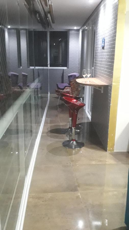 Maravilhoso Apto Vista Mar Jacuzzi Wi Fi Pé Areia Santos  Esterno foto